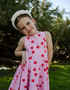 V A L E N T I N E – girls heart print dress, love theme dress, pink heart dress | Young at Hart