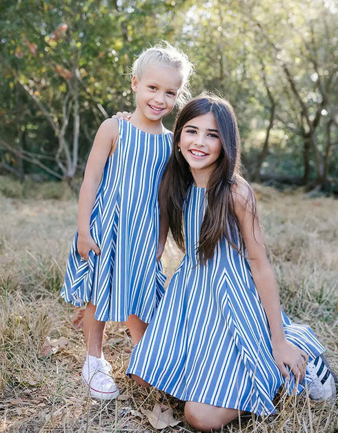 H A D L E Y – girls striped dress, classic stripe dress, summer girls dress | Young at Hart