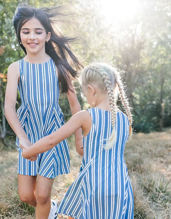 H A D L E Y – girls striped dress, classic stripe dress, summer girls dress | Young at Hart