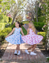 A L I C E - Blue Floral & Bow Storybook Dress