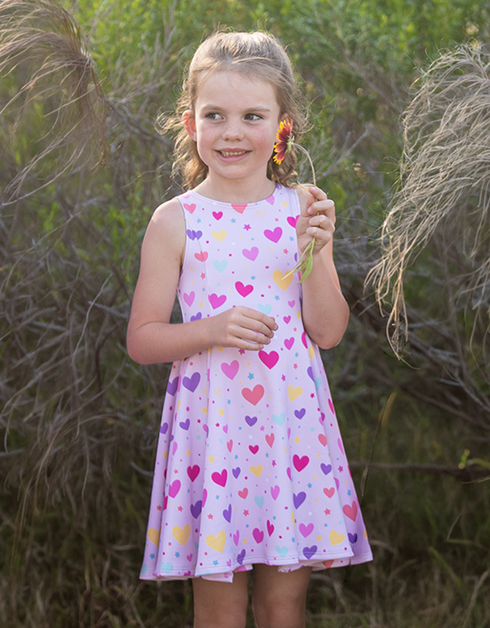 A M E L I A - Girls Heart Confetti Dress