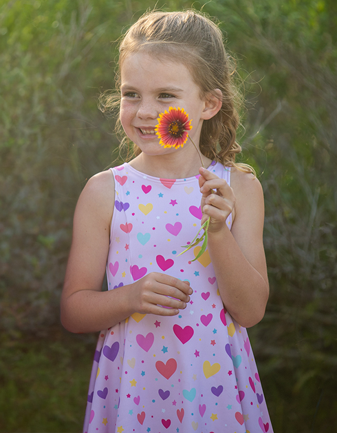 A M E L I A - Girls Heart Confetti Dress
