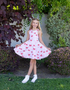 J U L I A - Girls Red Bow Print Dress