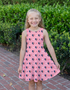 J U N E - Girls Americana Heart Print Dress