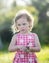 M A K E N N A - Girls Classic Daisy Print Gingham Dress