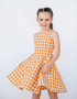 P O P P Y - Girls Orange Gingham Dress