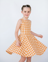P O P P Y - Girls Orange Gingham Dress