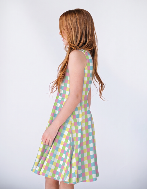 S U N N Y - Girls Spring Gingham Dress