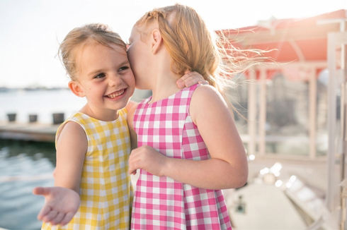 M A R G O T - Girls Yellow Gingham Dress