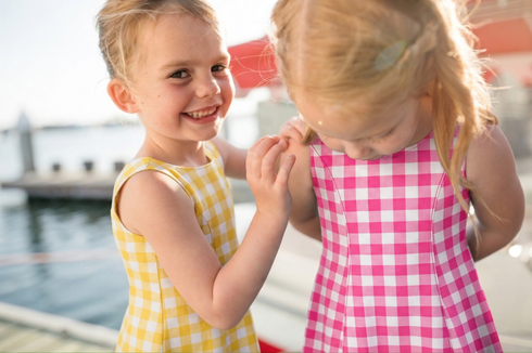 M A R G O T - Girls Yellow Gingham Dress