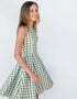 B I L L I E – girls gingham dress, olive gingham dress, retro girls dress | Young at Hart