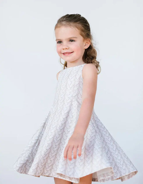 E L L E – girls knit dress, delicate girls dress, comfortable dress | Young at Hart