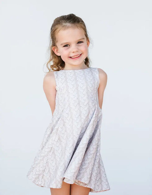E L L E – girls knit dress, delicate girls dress, comfortable dress | Young at Hart
