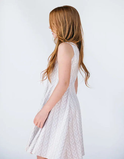E L L E – girls knit dress, delicate girls dress, comfortable dress | Young at Hart