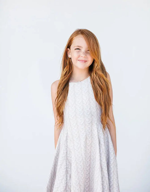 E L L E – girls knit dress, delicate girls dress, comfortable dress | Young at Hart