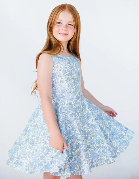 G E O R G I E – girls floral dress, pastel girls dress, twirl dress | Young at Hart