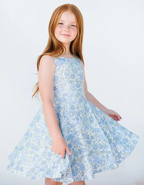 G E O R G I E – girls floral dress, pastel girls dress, twirl dress | Young at Hart