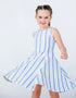 G R A C E – girls striped dress, blue and white dress, timeless girls dress | Young at Hart