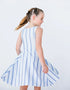 G R A C E – girls striped dress, blue and white dress, timeless girls dress | Young at Hart