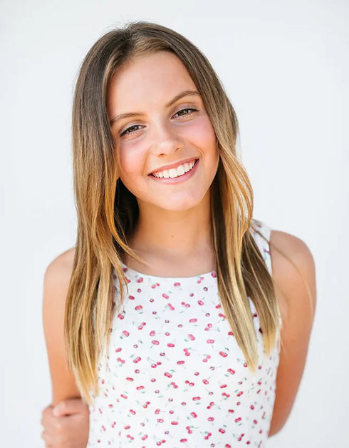 S C A R L E T T – girls cherry print dress, summer dress, playful girls dress | Young at Hart