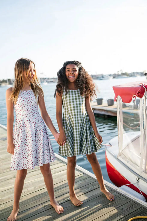 S C A R L E T T – girls cherry print dress, summer dress, playful girls dress | Young at Hart