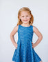 S C O T T I E – girls ocean print dress, beach dress, coastal dress | Young at Hart