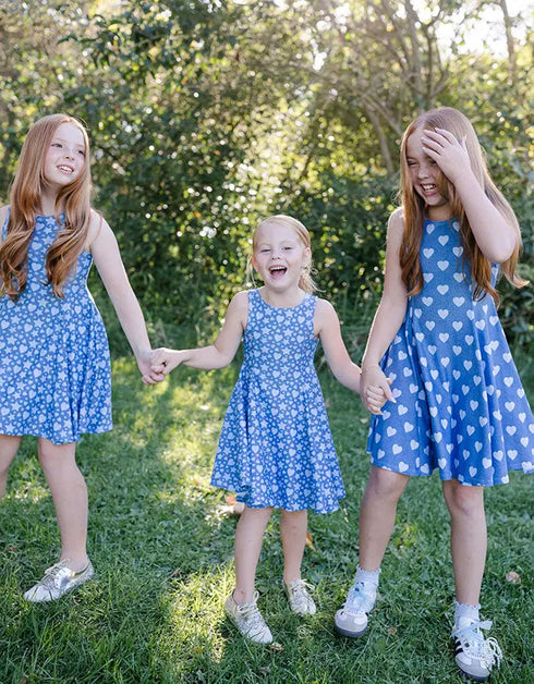 C E L E S T E – girls star print dress, celestial dress, sparkle dress | Young at Hart