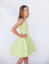 F E N N - Girls Lime Green Gingham Dress