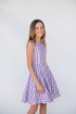 V I V I - Girls Purple Gingham Dress