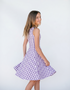 V I V I - Girls Purple Gingham Dress