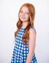B R O O K E - Girls Royal Gingham Dress