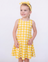 M A R G O T - Girls Yellow Gingham Dress