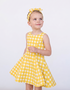 M A R G O T - Girls Yellow Gingham Dress